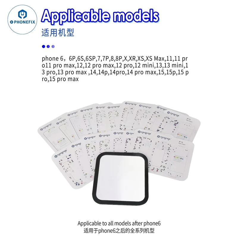 Guide de travail pour tapis à vis magnétique pour iPhone 6-15 Pro Max