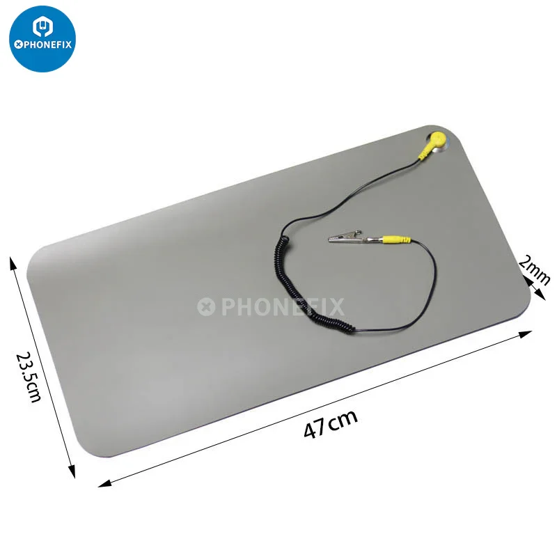 Tapis de réparation antistatique, tampon de réparation de soudure avec fil de terre, poignet ESD