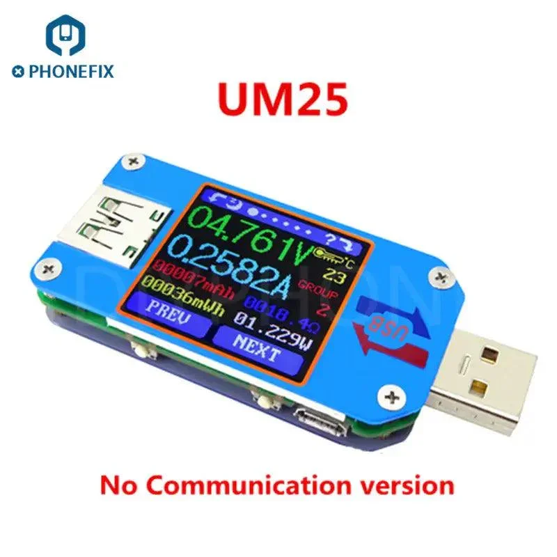 Mini multimètre USB UM25 avec écran LCD USB et Type-C