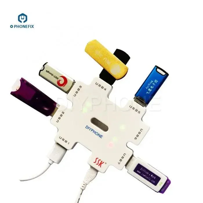 Répartiteur d'alimentation USB SSK SHU011, extension USB 7 ports