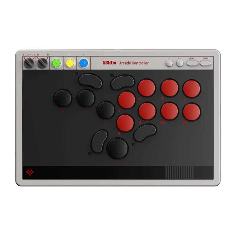 8BitDo Arcade Controller — contrôleur arcade tout-boutons sans levier, switchs mécaniques extra-plats