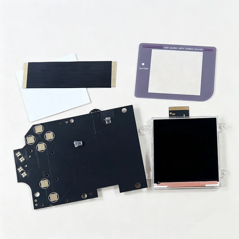 Kit écran IPS 2,6 pouces pour Game Boy DMG — dalle, carte de commande, nappe et lentille