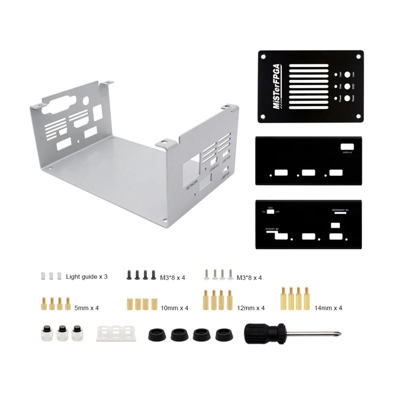 Kit d'extension MiSTer FPGA — boîtier métal, carte E/S, hub USB et 128 Mo de SDRAM, sans carte FPGA
