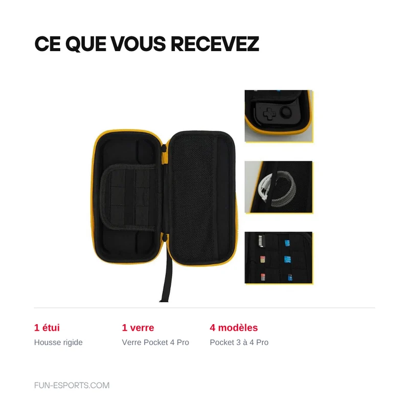 Housse Retroid Pocket 3, 3+, 4 et 4 Pro — verre trempé en option