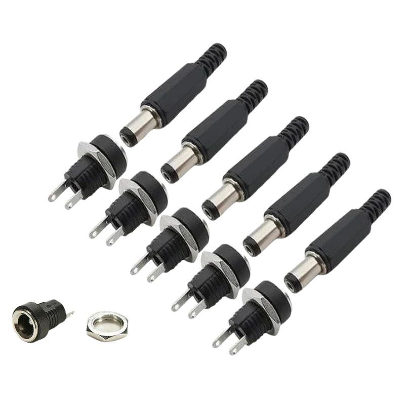 Connecteurs alimentation DC 12 V — 5 paires mâle/femelle à visser