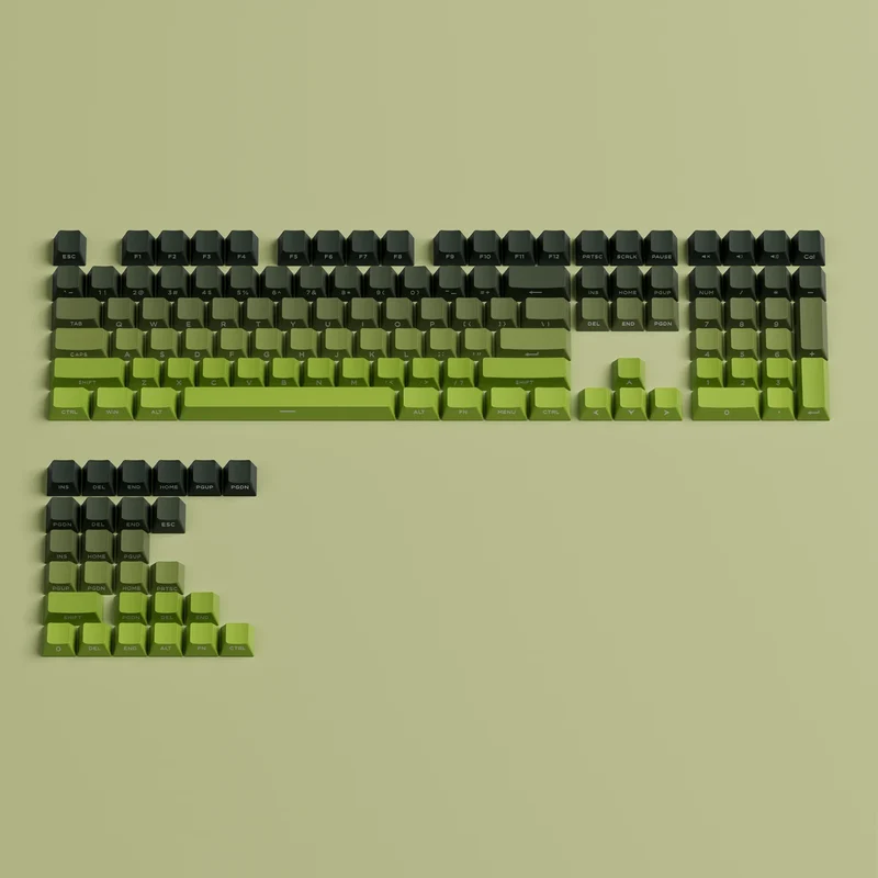 Set 135 keycaps PBT Akko — profil Cherry, légendes latérales