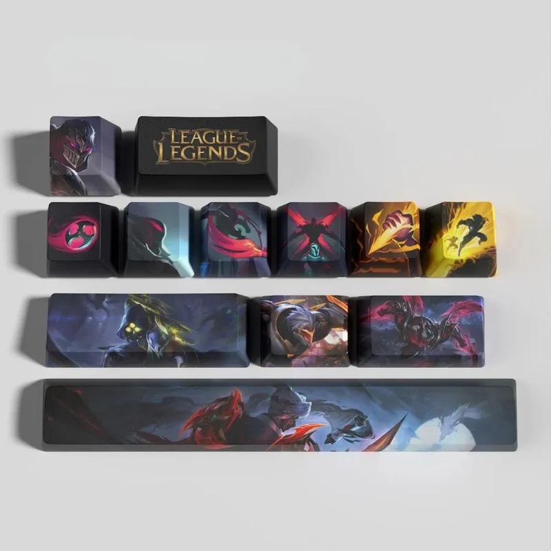 Keycaps Zed League of Legends – Le duo noir et rouge du setup gaming