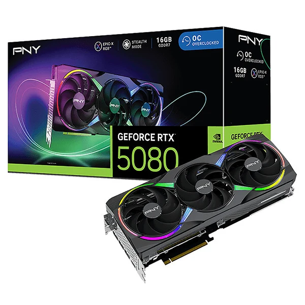 PNY GeForce RTX 5080 RGB EPIC-X OC 16GB GDDR7