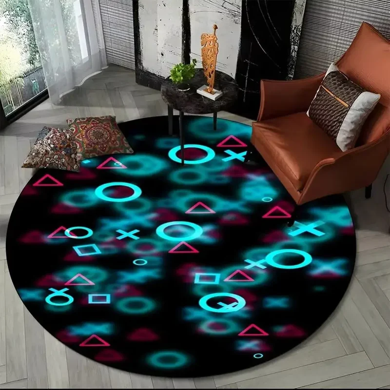 Tapis de sol rond motif symboles de touches – Ø 40 à 140 cm