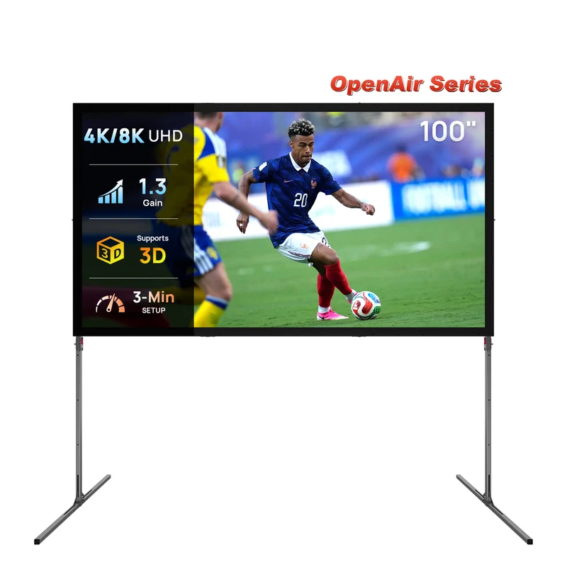 NothingProjector OpenAir Series Outdoor Camping Portable Folding Screen with Stand 1.3 Gain, 4K/8K UHD, 3-Layer PVC, Tool-Free Fast Setup