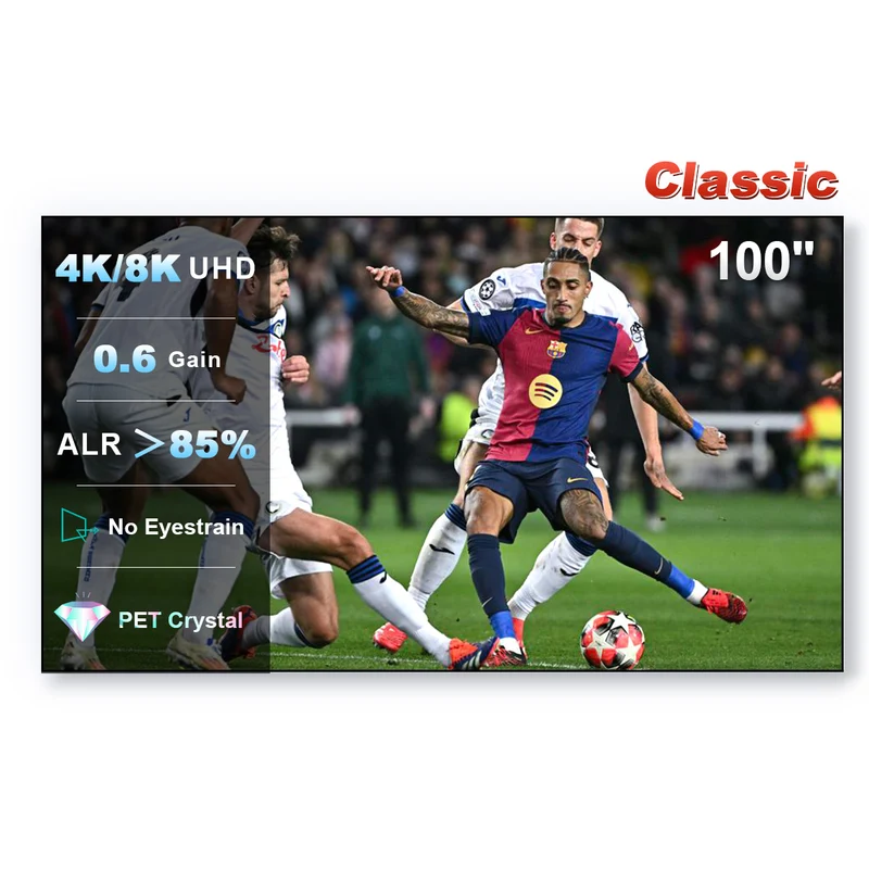 100 Inch NothingProjector PET Crystal Classic 85% ALR UST Projector Screen