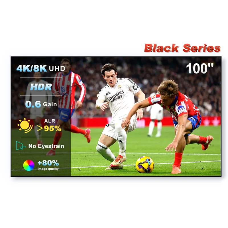 100 Inch NothingProjector Black Series 95% ALR/CLR UST Projector Screen