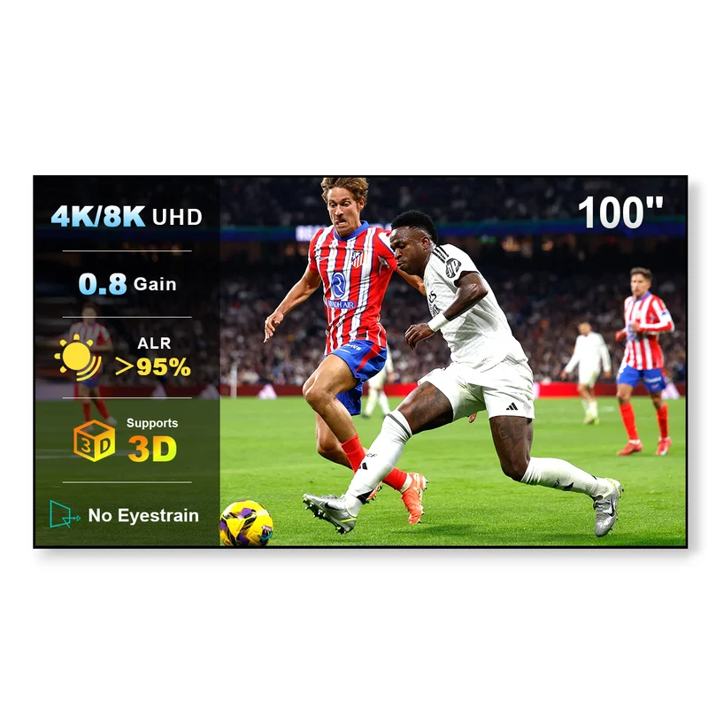 100"-130" NothingProjector Lenticular 4K ALR Projector Screen for Long/Standard Throw Projectors
