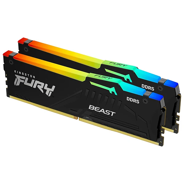 Kingston FURY Beast Noir RGB 64Go (2x32Go) 5600 MHz CL40