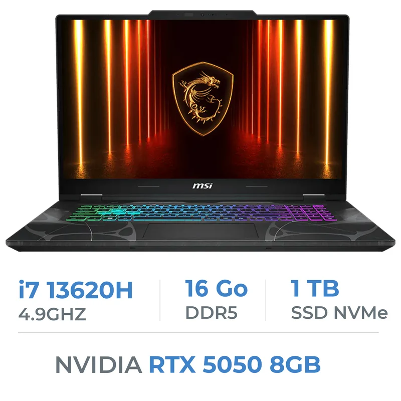 MSI Cyborg 17 B13WEKG-429FRNN i7-13620H/16GB DDR5/1TB SSD/RTX 5050 8GB/17.3" FHD 144Hz/Win11