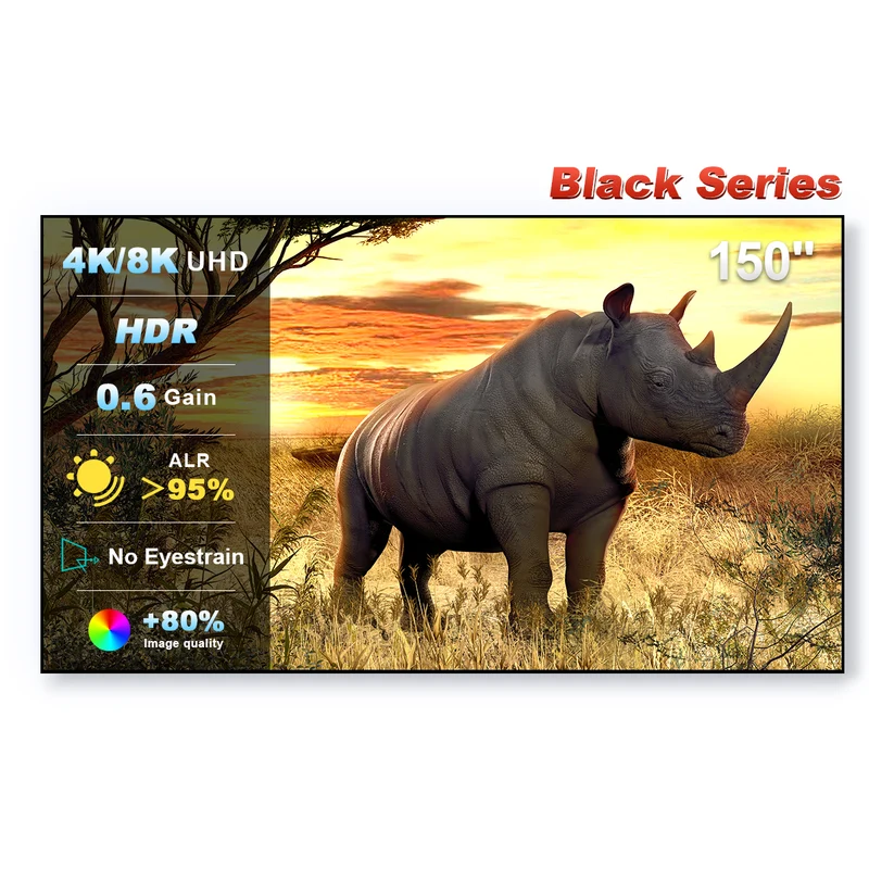 150 Inch NothingProjector Black Series Pet Crystal Lenticular Screen