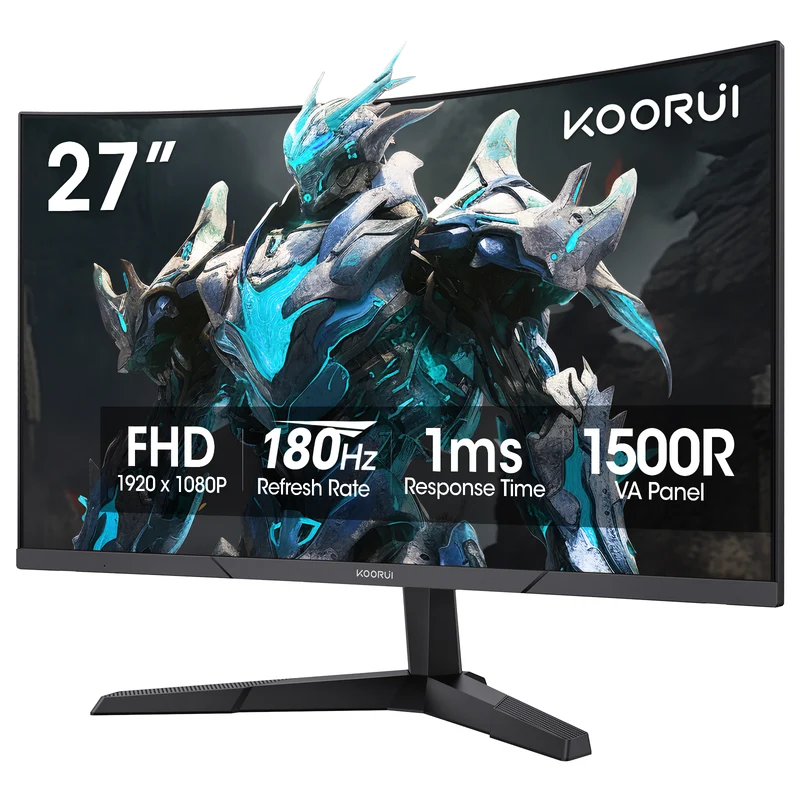KOORUI 27E6CA Curved VA FHD 180Hz 27 Inch Gaming Monitor