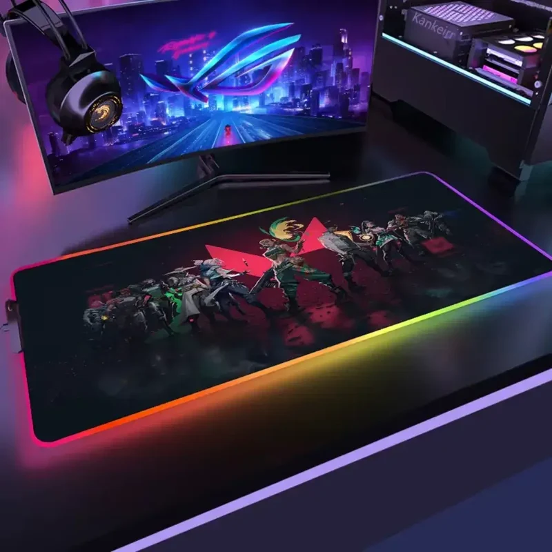 RGB dynamique et esprit d'équipe – Tapis de souris XXL Valorant Mega Team