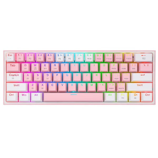 Redragon K616 Fizz PRO 60% Wireless RGB Red Switches (Pink/White)
