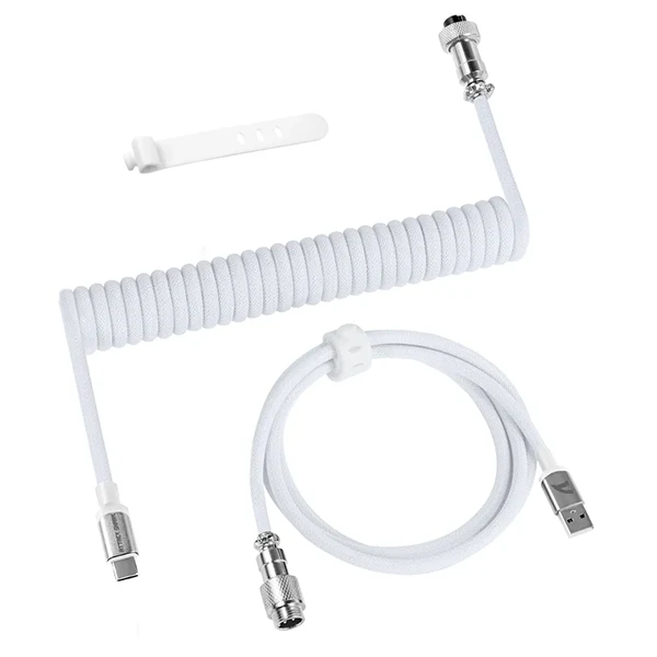 ATTACK SHARK C01 Pro Câble spiralé USB C (white)