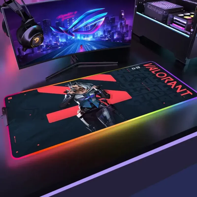 Stabilité silencieuse – Tapis de souris gamer Valorant Fade