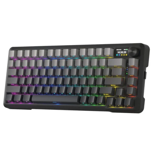 Redragon Behemoth K724 SP Tri-Mode Pro LCD Wireless Mechanical Keyboard (Gardient Gray)