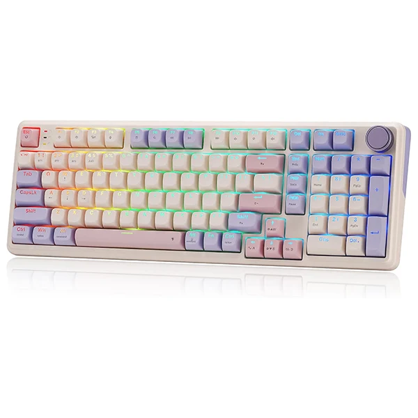 Redragon K768 Tri-mode Wireless Gasket RGB Gaming Keyboard (Lilac Land)