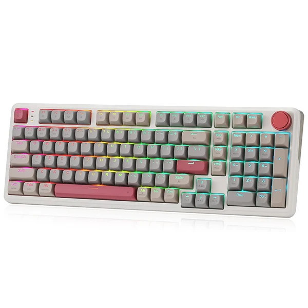 Redragon K768 Tri-mode Wireless Gasket RGB Gaming Keyboard (Retro Cocoa)