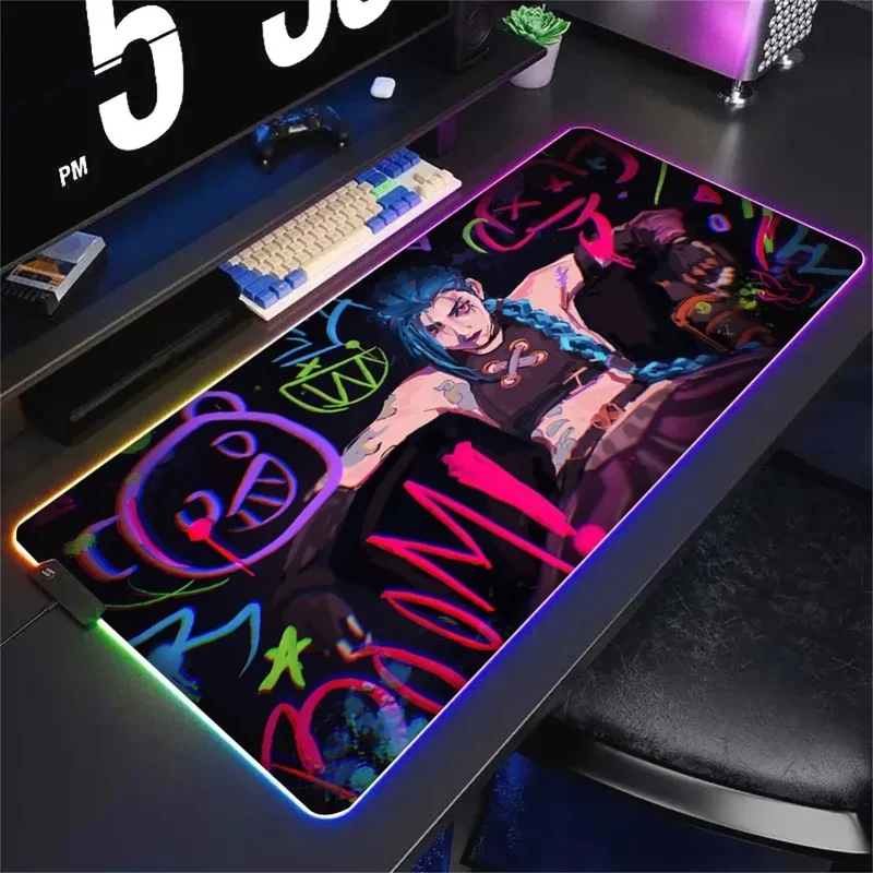 Tapis de Souris XXL RGB Jinx – Style Arcane