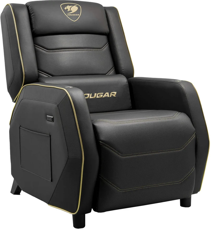 Sofa gaming Cougar Ranger Pro Royal - inclinable 160°, repose-pieds (Noir/Or)