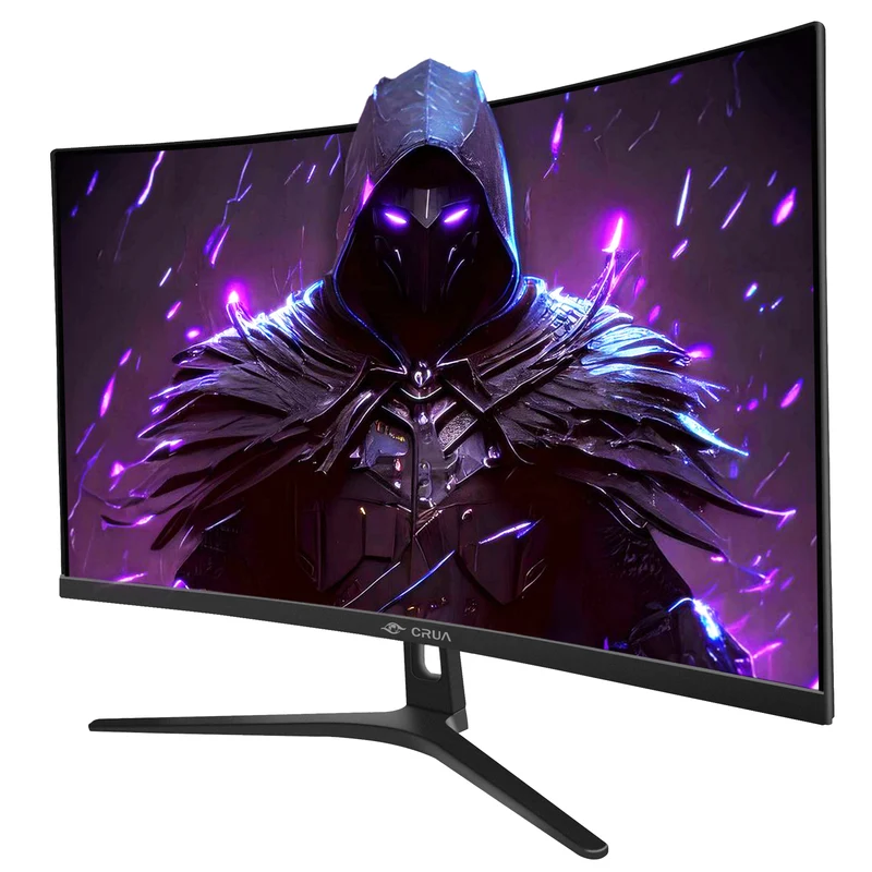 CRUA 32" Curved Gaming Monitor,180Hz QHDVA Screen, Support Wall Mount- Black