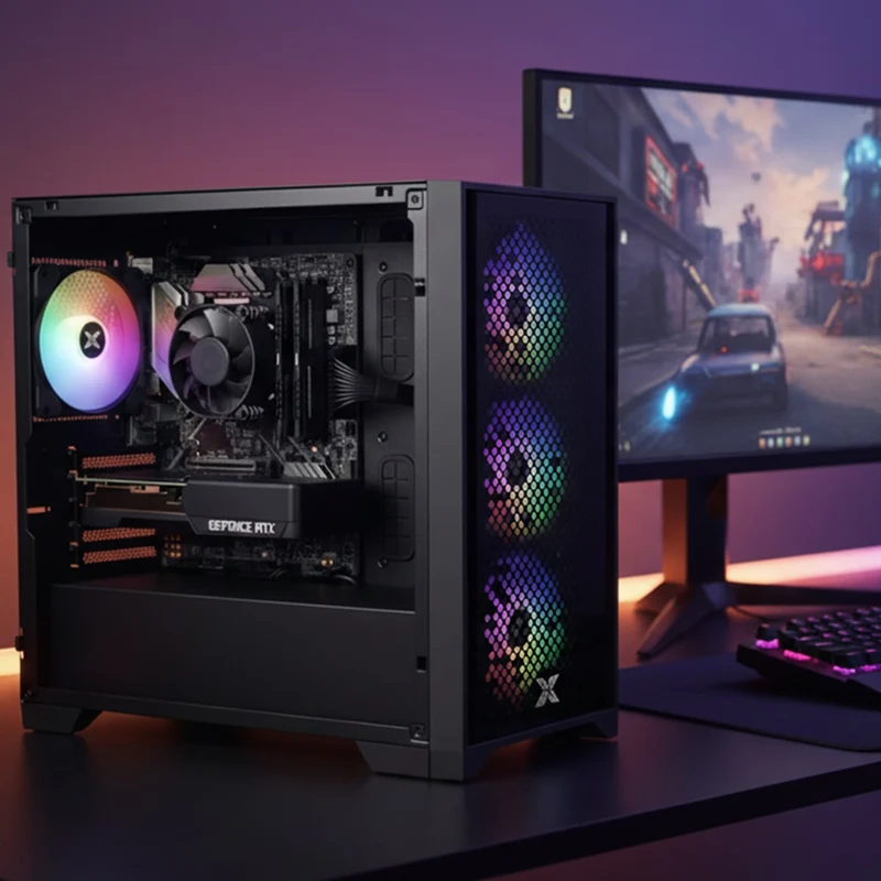 DSGate PC Gamer M5-III - Processeur Ryzen 5 - NVIDIA RTX - 16 Go RAM DDR4 - 512 Go - 1 To SSD - Windows 11 - WiFi