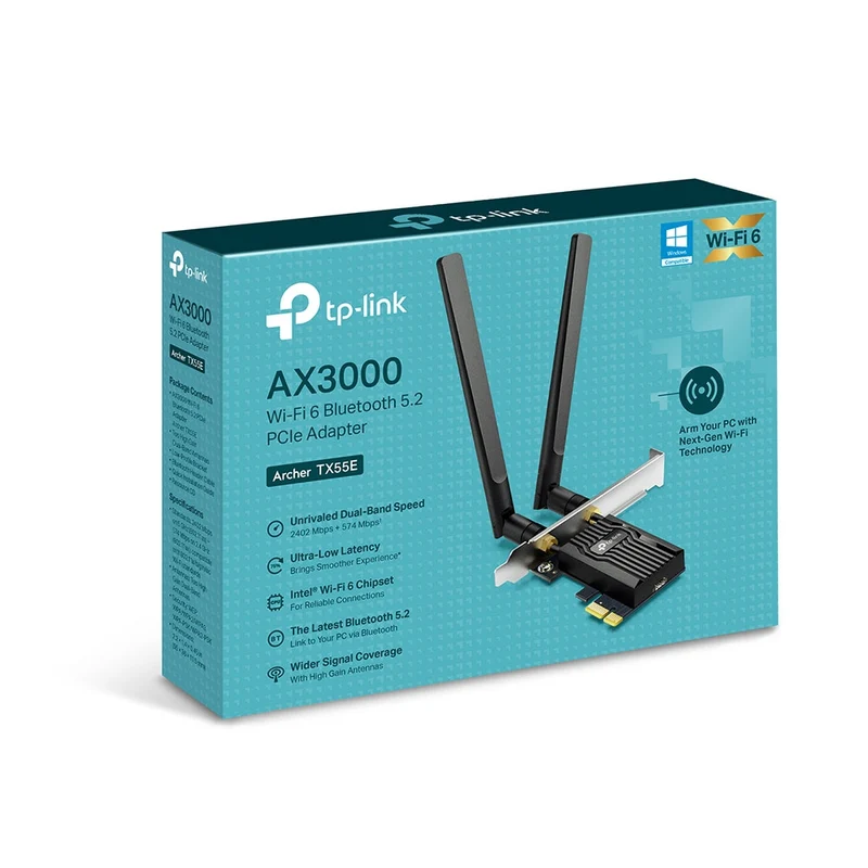 Carte PCIe WiFi 6 + Bluetooth 5.2 TP-Link Archer TX55E