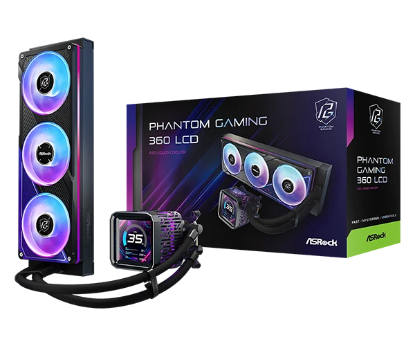 Kit Watercooling AIO ASRock Phantom Gaming LCD RGB - 360mm