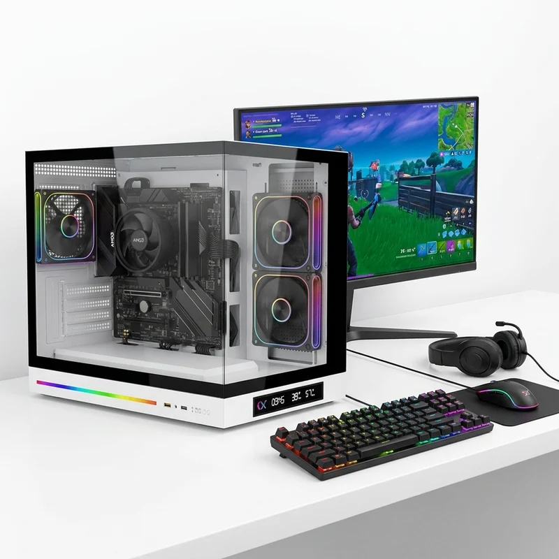 Pack DSGate DGT Arctic - AMD Ryzen 5 5600G - Vega 7 - 16 Go DDR4 - SSD 512 Go + Écran 24'' + Combo gaming