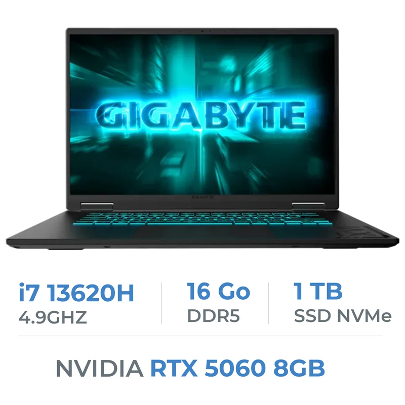 Gigabyte GAMING A16 CVHI3ES894SD i7-13620H/16GB DDR5/1TB SSD/RTX5060 8GB/16" IPS 165Hz