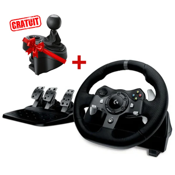 Pack Logitech G920 Driving Force Racing Wheel + Shifter Gratuit