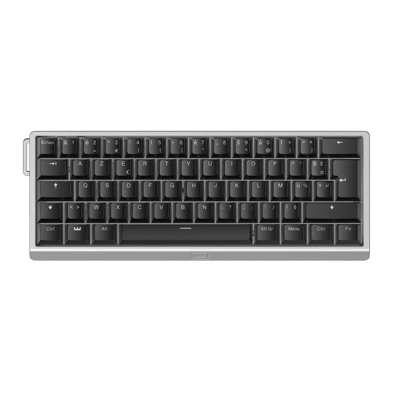 Wooting 60HE v2 AIu ISO FR Silver - PBT Black