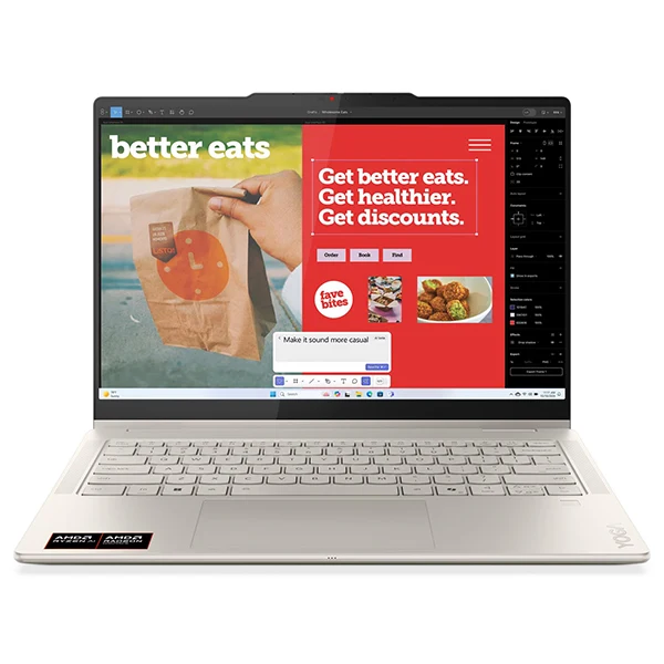 Lenovo Yoga 7 2-in-1 14AKP10 AMD Ryzen AI 5 340/16GB DDR5/512GB SSD/AMD Radeon 840M Graphics/14" WUXGA OLED Seashell