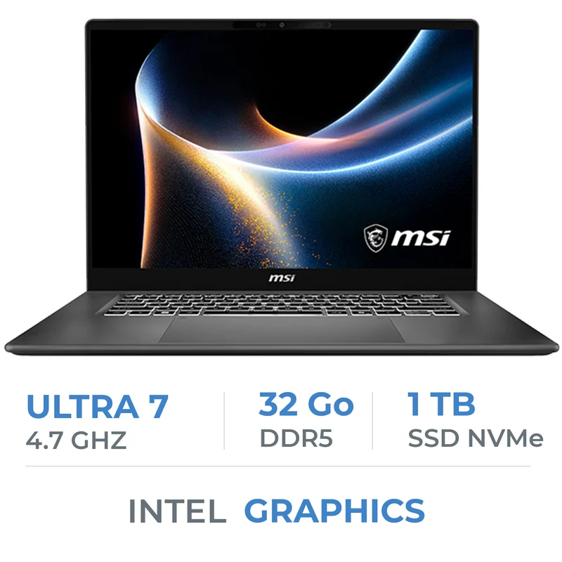 MSI Prestige 16 AI+ C3MG-014MA/Intel Ultra 7 355/32GB DDR5/1TB SSD/16" 2.8K OLED/Platinum Gray