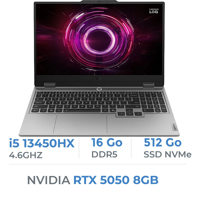 Lenovo LOQ 15IRX10 i5-13450HX/16GB DDR5/512GB SSD/RTX 5050 8GB/15.6" FHD