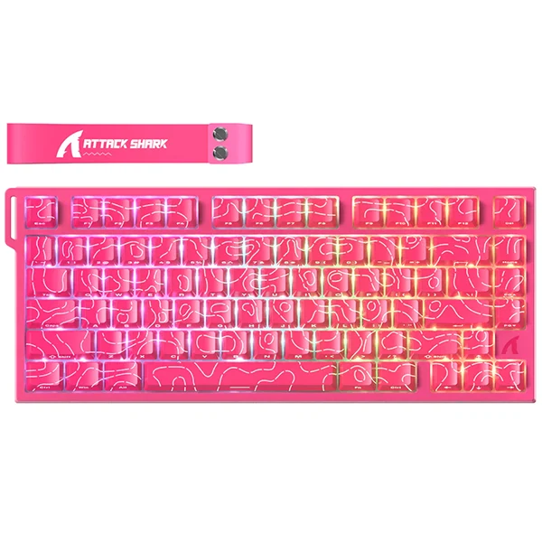 ATTACK SHARK R82 HE Rapid Trigger Magnetic Switch (Pink Contours)