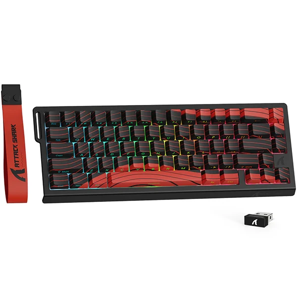 ATTACK SHARK X68 PRO HE Wireless Magnetic Switch (Red Contours)