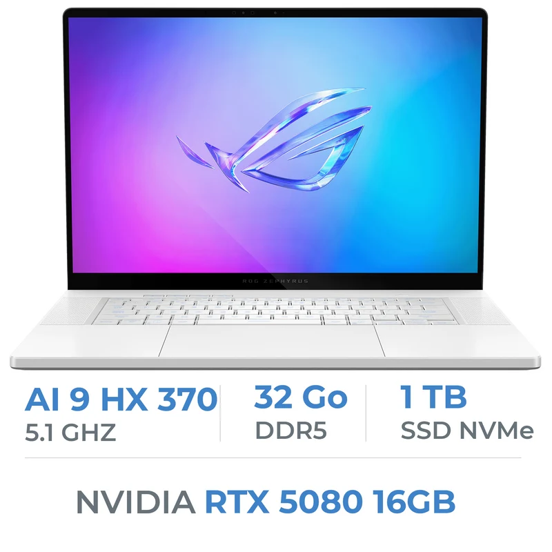 ASUS ROG ZEPHYRUS G14 GA403WW-QS123W AMD Ryzen AI 9 HX 370/32GB DDR5/1TB SSD/RTX 5080 16GB/14" 120Hz 3K/Win11
