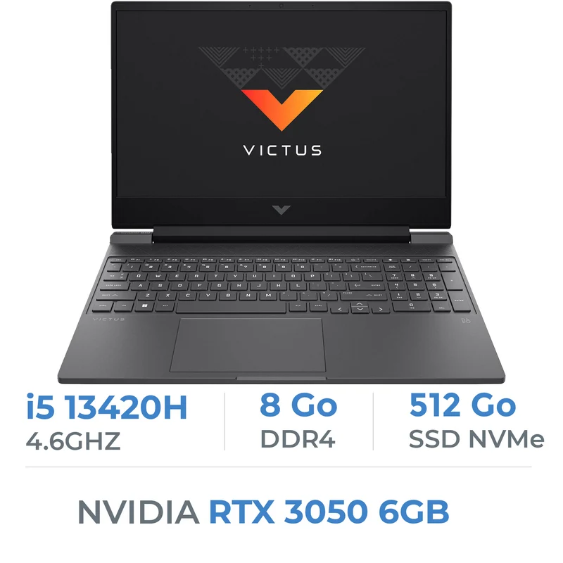 HP Victus 15-fa2013dx i5-13420H/8GB DDR4/512GB SSD/RTX3050 6GB/15.6" 144Hz