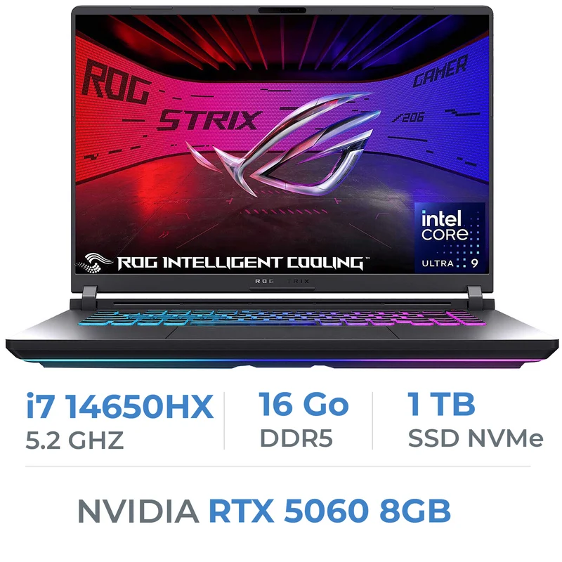 ASUS ROG Strix G16 (2025) G615JMR-S5025W Intel i7-14650HX/16GB DDR5/1TB SSD/RTX 5060 8GB/16" 240Hz WQXGA/Win11