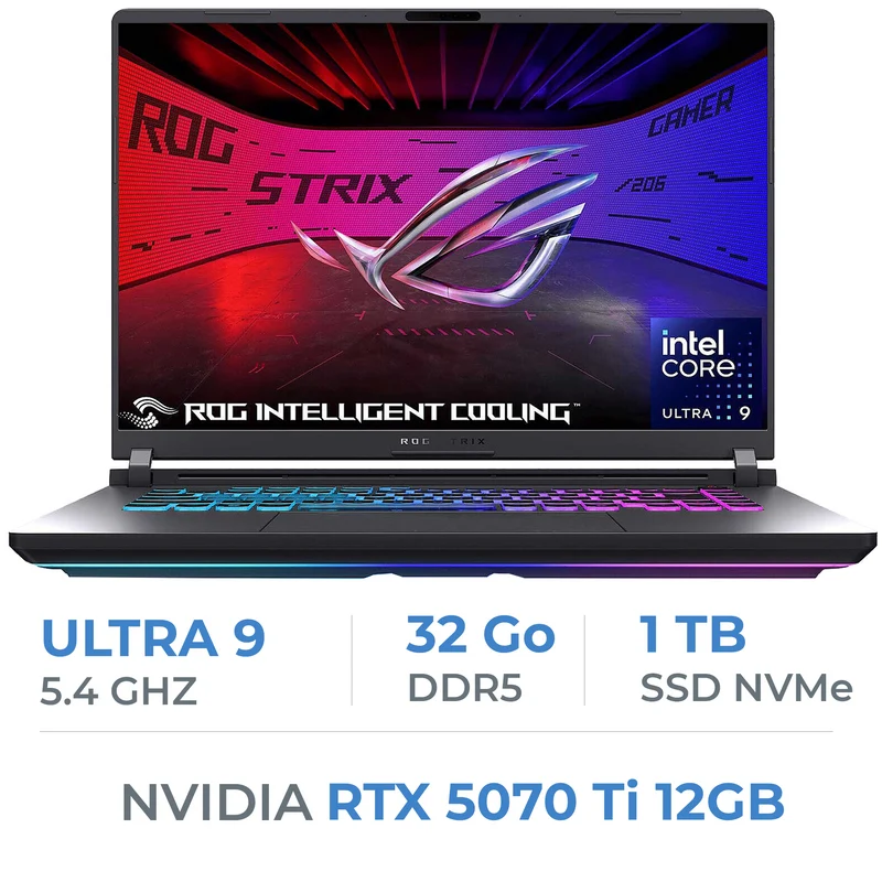 ASUS ROG STRIX G16 G615LR-RV286W Intel Ultra 9 275HX/32GB DDR5/1TB SSD/RTX 5070 Ti 12GB/16" 165Hz/Win11