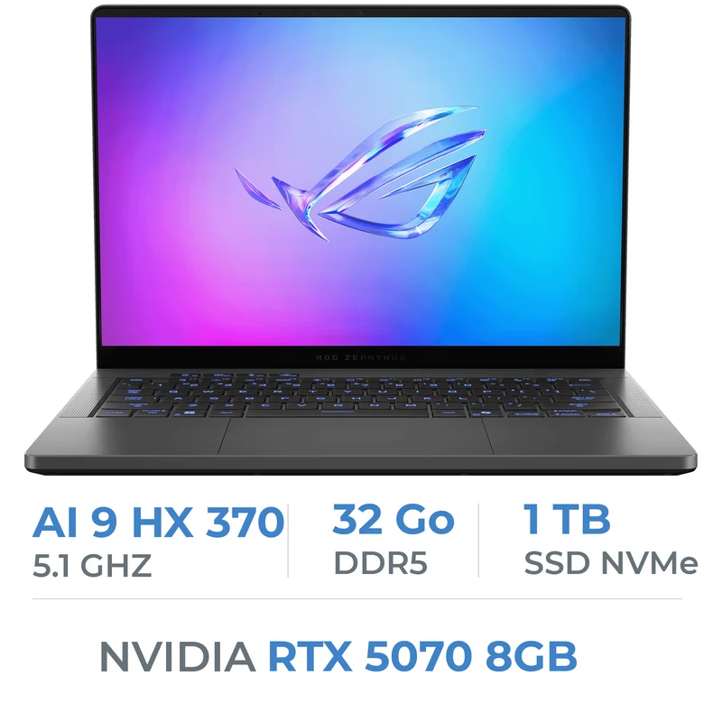 ASUS ROG ZEPHYRUS G14 GA403WP-QS038W AMD Ryzen AI 9 HX 370/32GB DDR5/1TB SSD/RTX 5070 8GB/14" 120Hz 3K/Win11