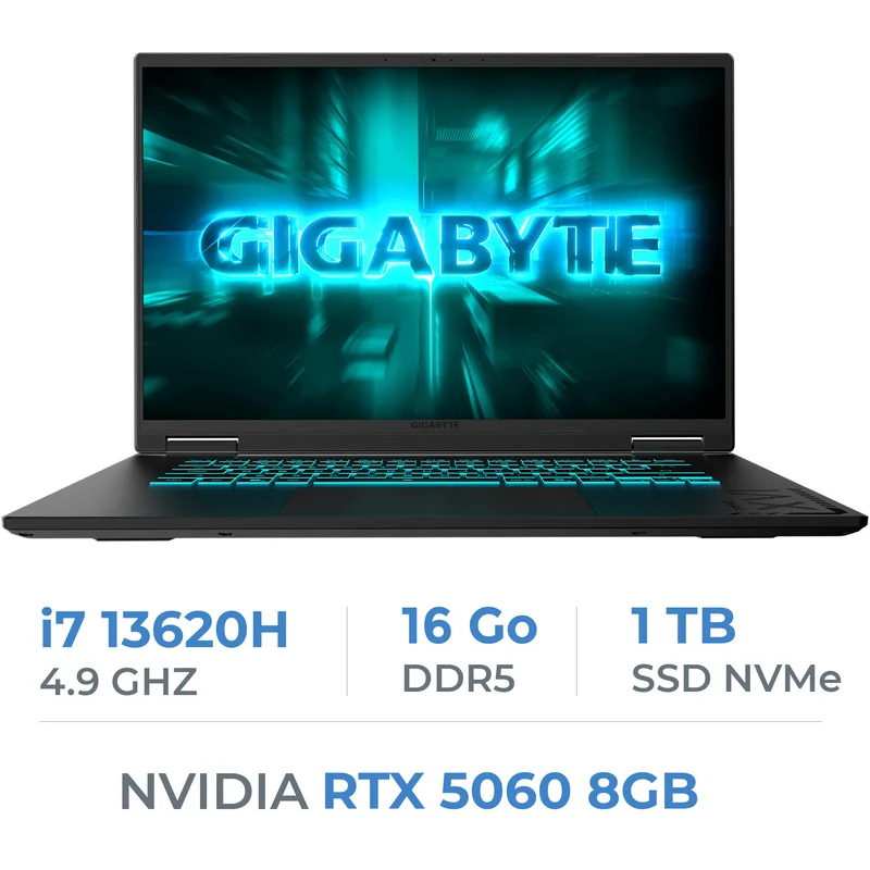 Gigabyte Gaming A16 CVH-I3EE894SD i7-13620H/16GB DDR5/1TB SSD/RTX 5060 8G/16" 165Hz/Freedos