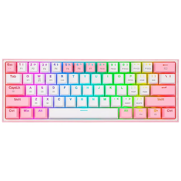 Redragon K616 Fizz Pro 60% Wireless RGB Red Switches (White/Pink)